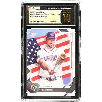 Cal Raleigh USA Baseball 2026 Topps Now #USA02 CGC Authenticated Pristine 10 Card