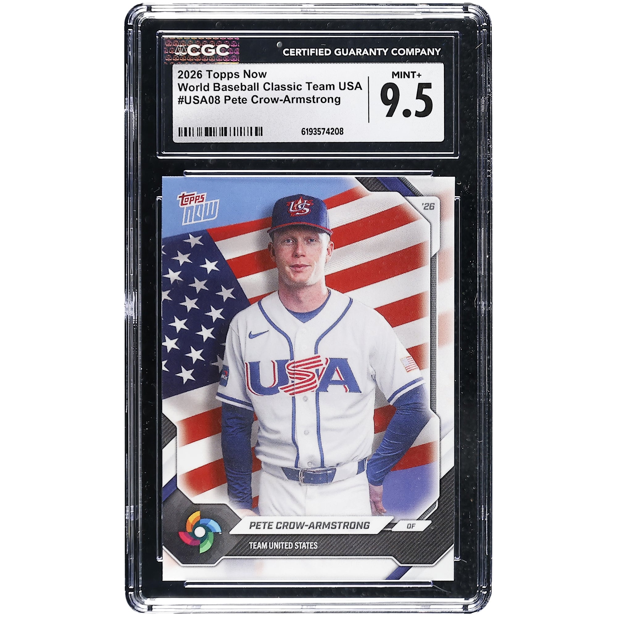 Pete Crow-Armstrong USA Baseball 2026 Topps Now #USA08 CGC Authenticated Card