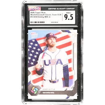 Bobby Witt Jr. USA Baseball 2026 Topps Now #USA04 CGC Authenticated 9.5 Card