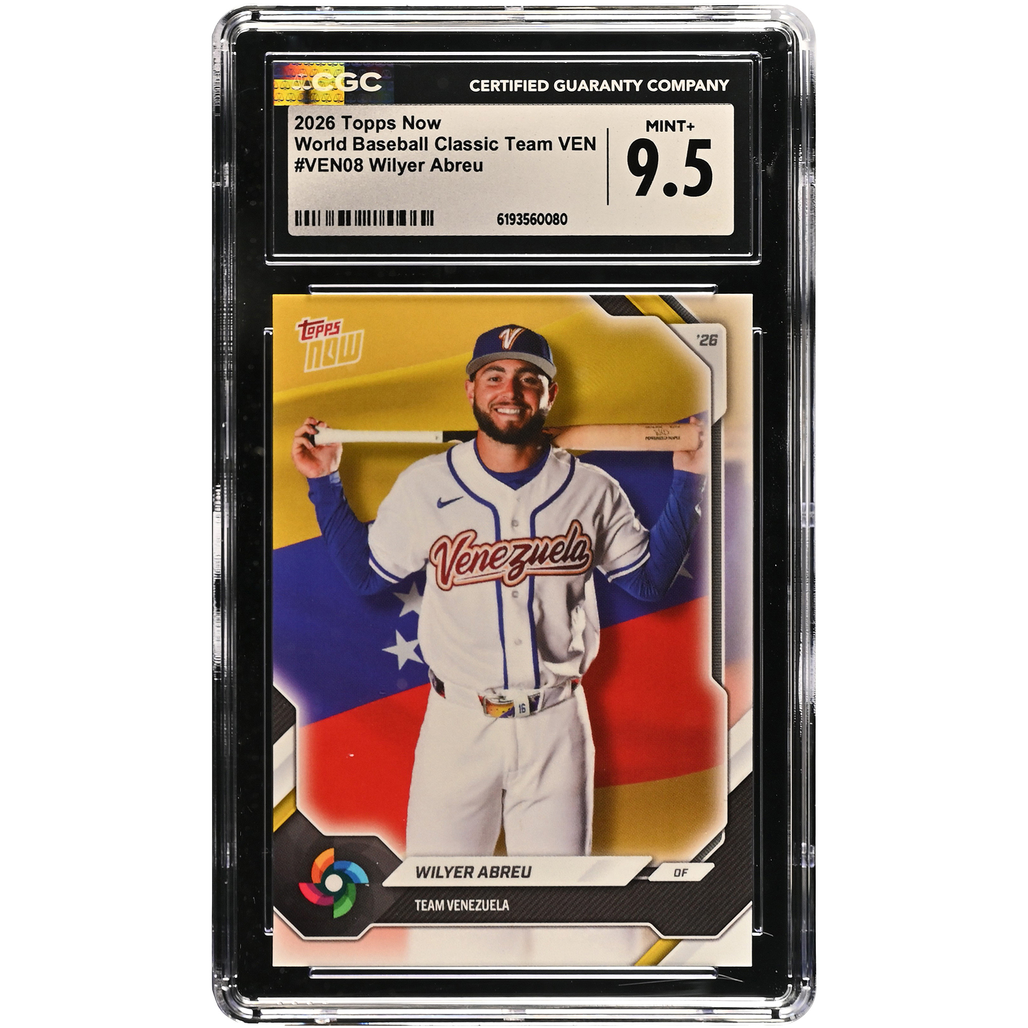 Wilyer Abreu Venezuela Baseball 2026 Topps Now #VEN08 CGC Authenticated Card