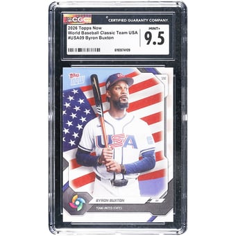 Byron Buxton USA Baseball 2026 Topps Now #USA09 CGC Authenticated 9.5 Card