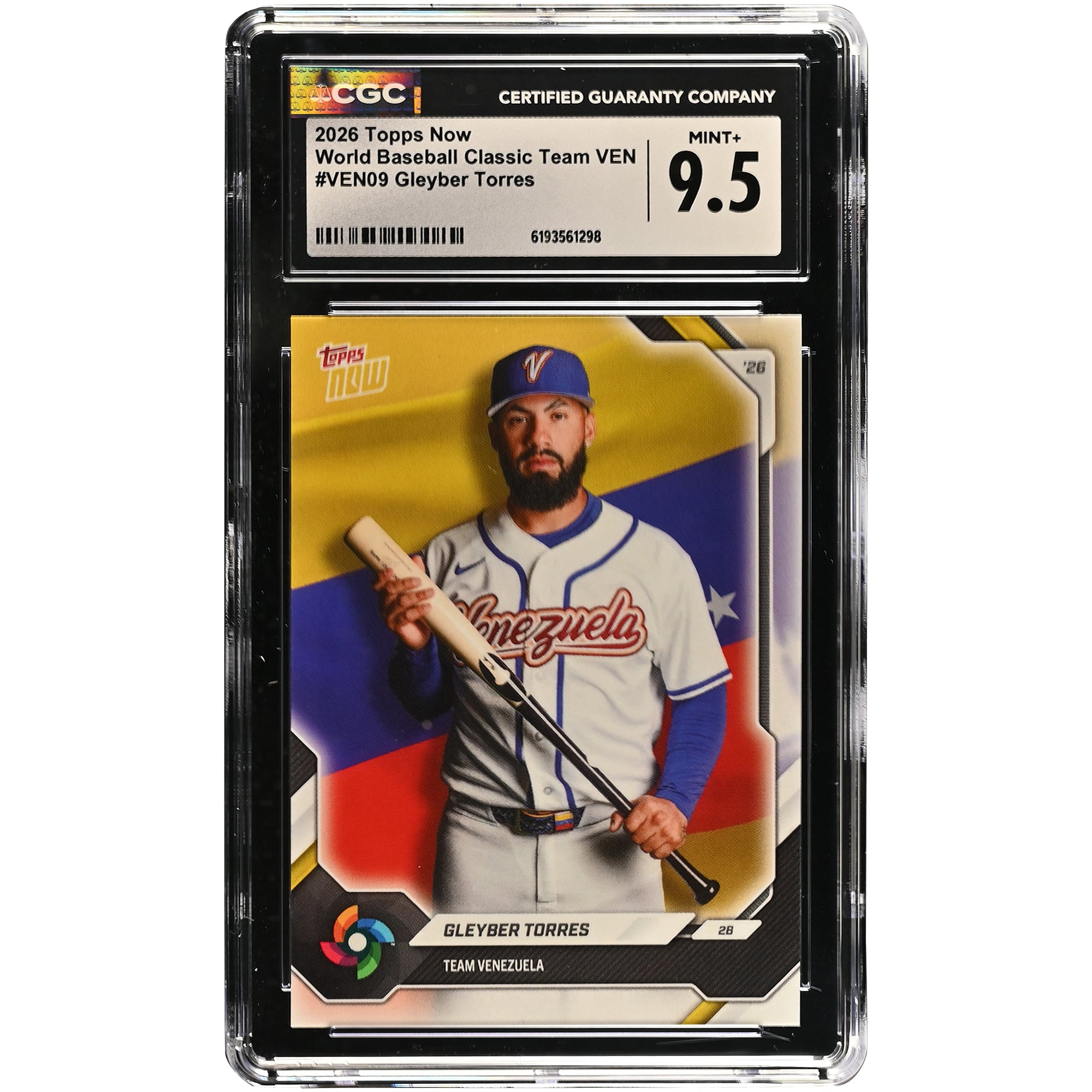 Gleyber Torres Venezuela Baseball 2026 Topps Now #VEN09 CGC Authenticated 9.5 Card