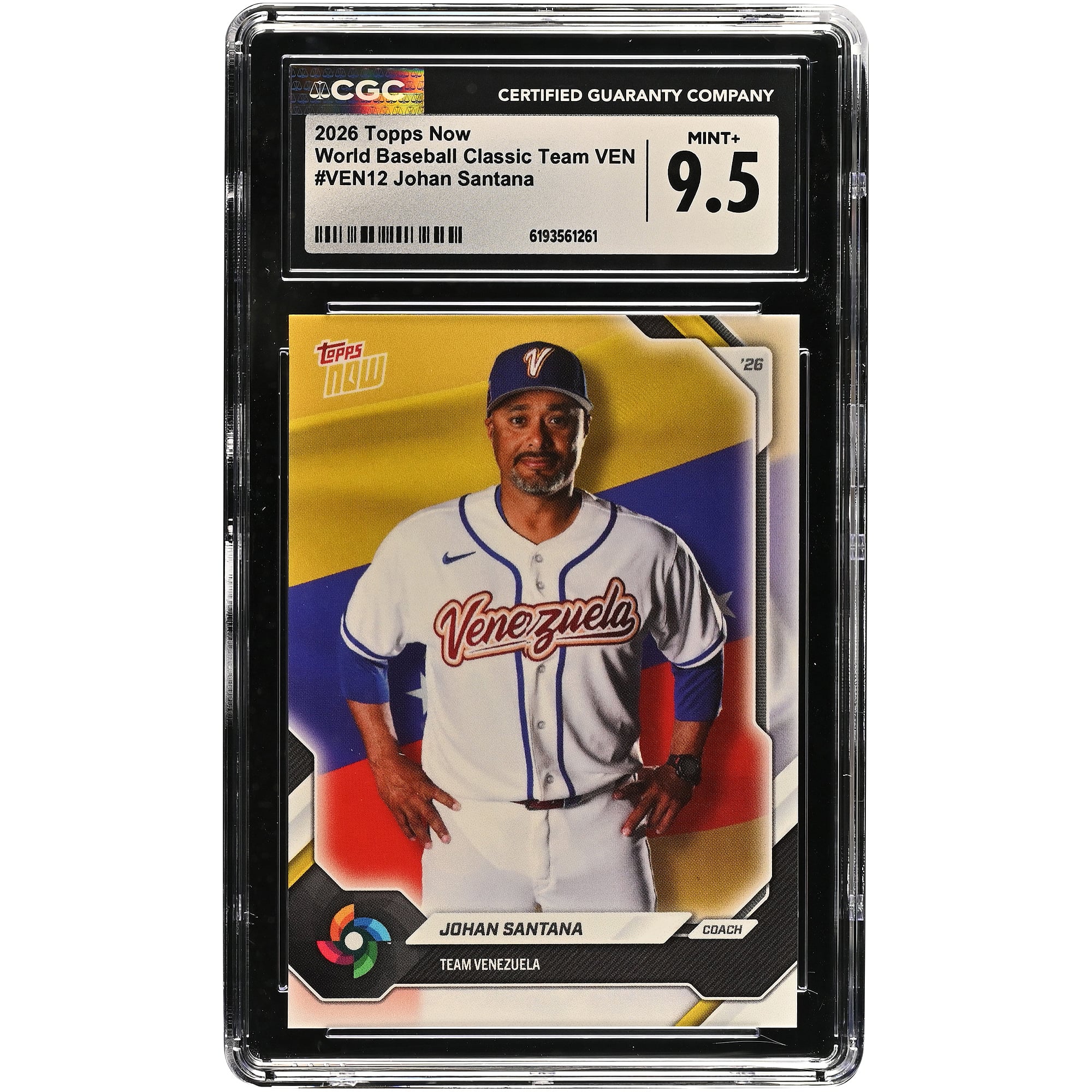 Johan Santana Venezuela Baseball 2026 Topps Now #VEN12 CGC Authenticated Card
