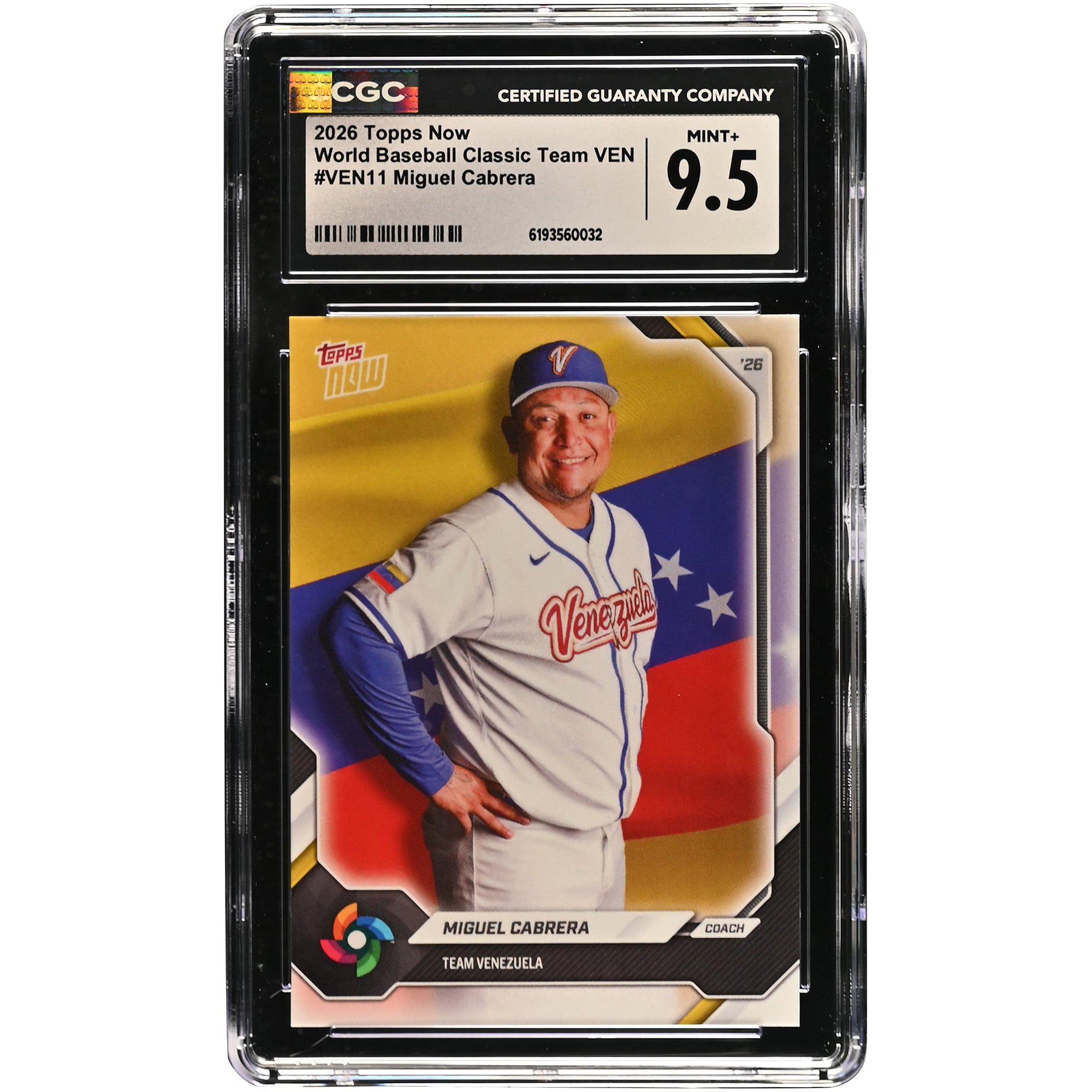 Miguel Cabrera Venezuela Baseball 2026 Topps Now #VEN11 CGC Authenticated Card
