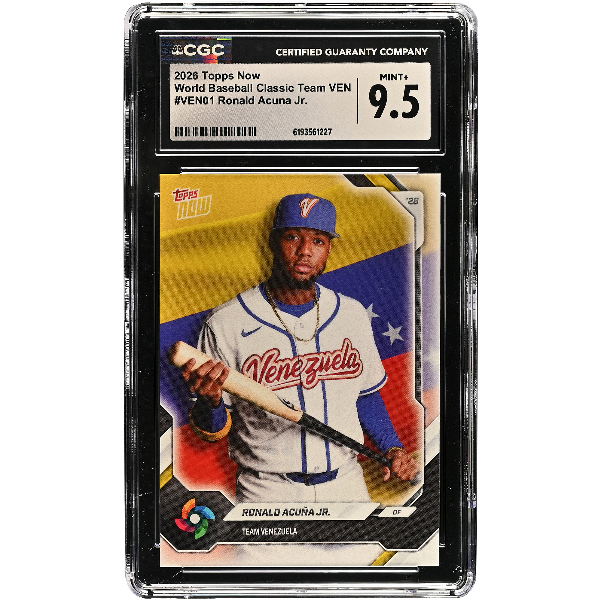 Ronald Acuna Jr. Venezuela Baseball 2026 Topps Now #VEN01 CGC Authenticated Card