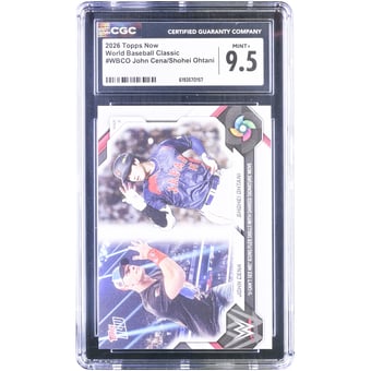 John Cena & Shohei Ohtani 2026 Topps Now U Can't See Me! Icons Flex Skills With Shared Signature Move #WBCO CGC Authenticated Card
