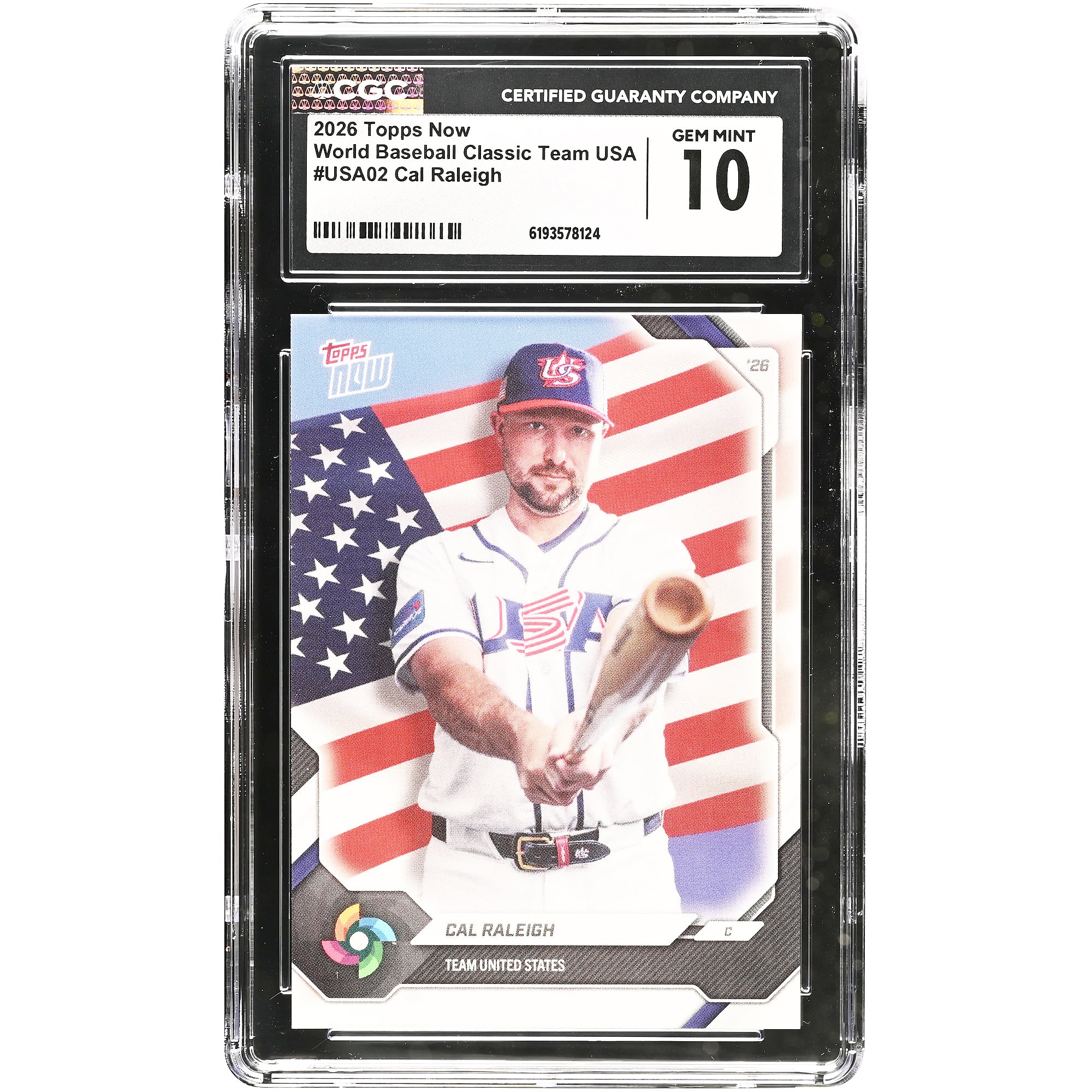Cal Raleigh USA Baseball 2026 Topps Now #USA02 CGC Authenticated 10 Card