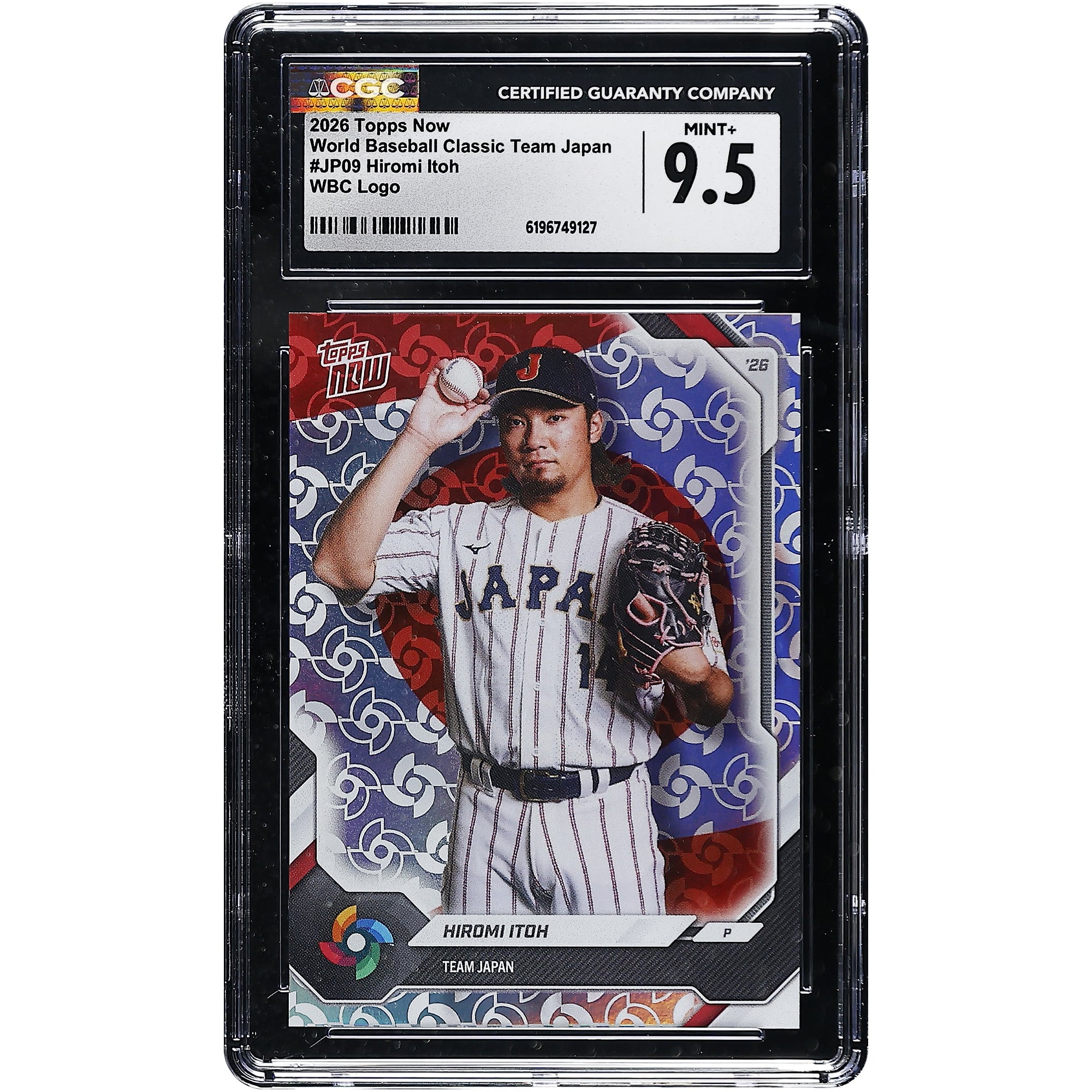 Hiromi Itoh Japan Baseball 2026 Topps Now World Baseball Classic Team Japan WBC Logo #JP09 CGC Authenticated MINT+ 9.5 Card