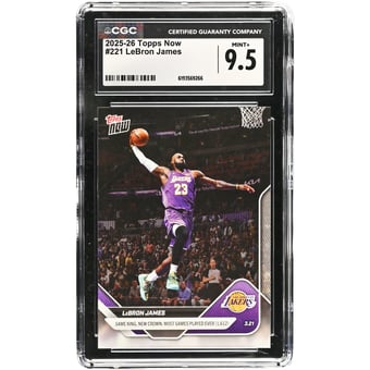 LeBron James Los Angeles Lakers 2025-26 Topps Now Same King, New Crown: Most Game Played Ever (1,612) #221 CGC Authenticated Card
