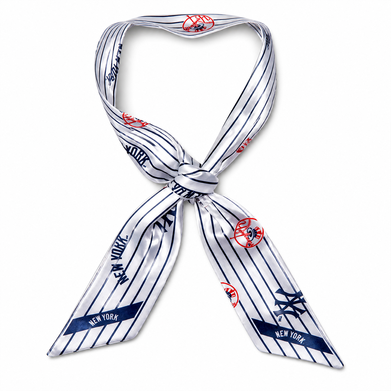 Women's Montana West  White New York Yankees Pinstripe Bag Scarf