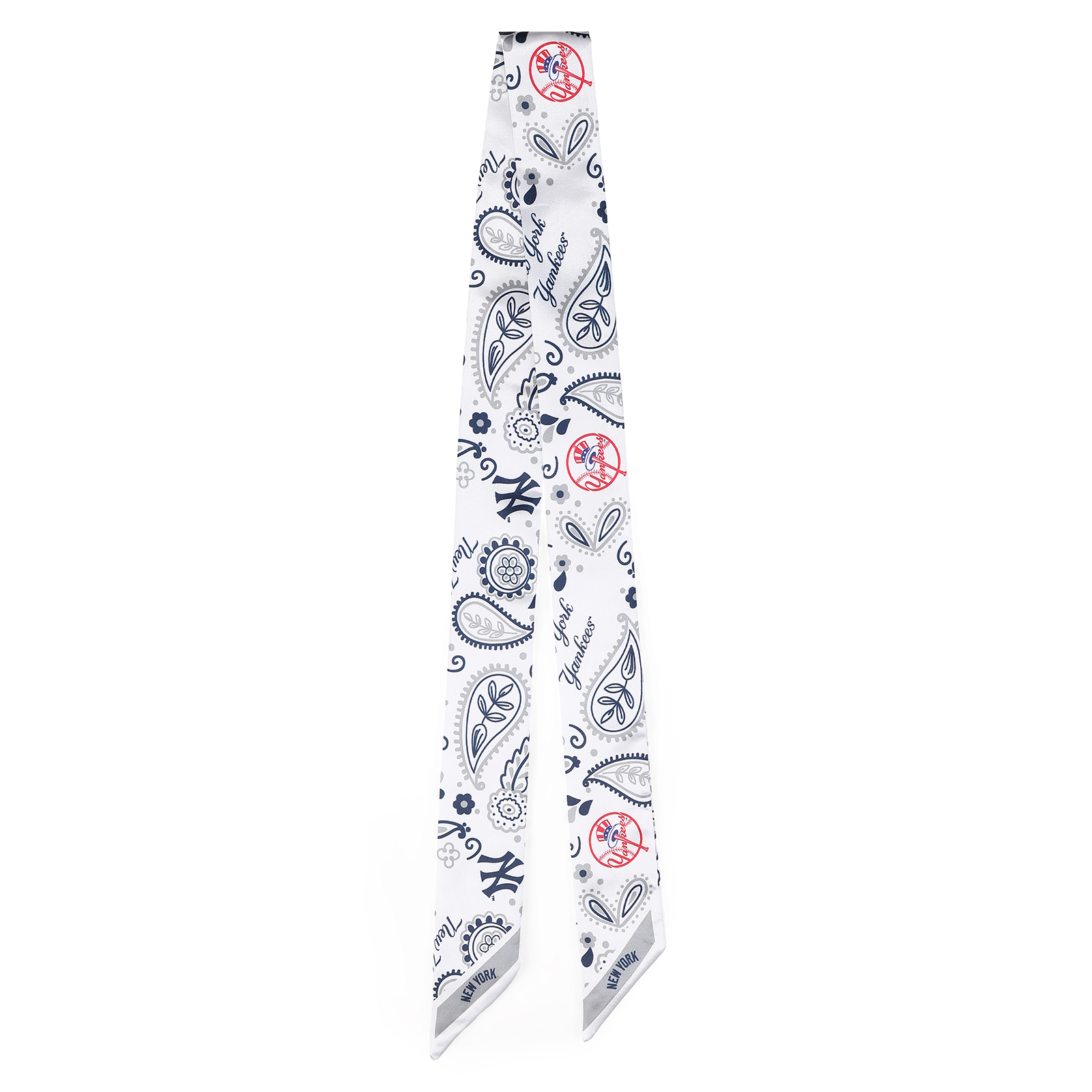 Women's Montana West  White New York Yankees Bandana Bag Scarf