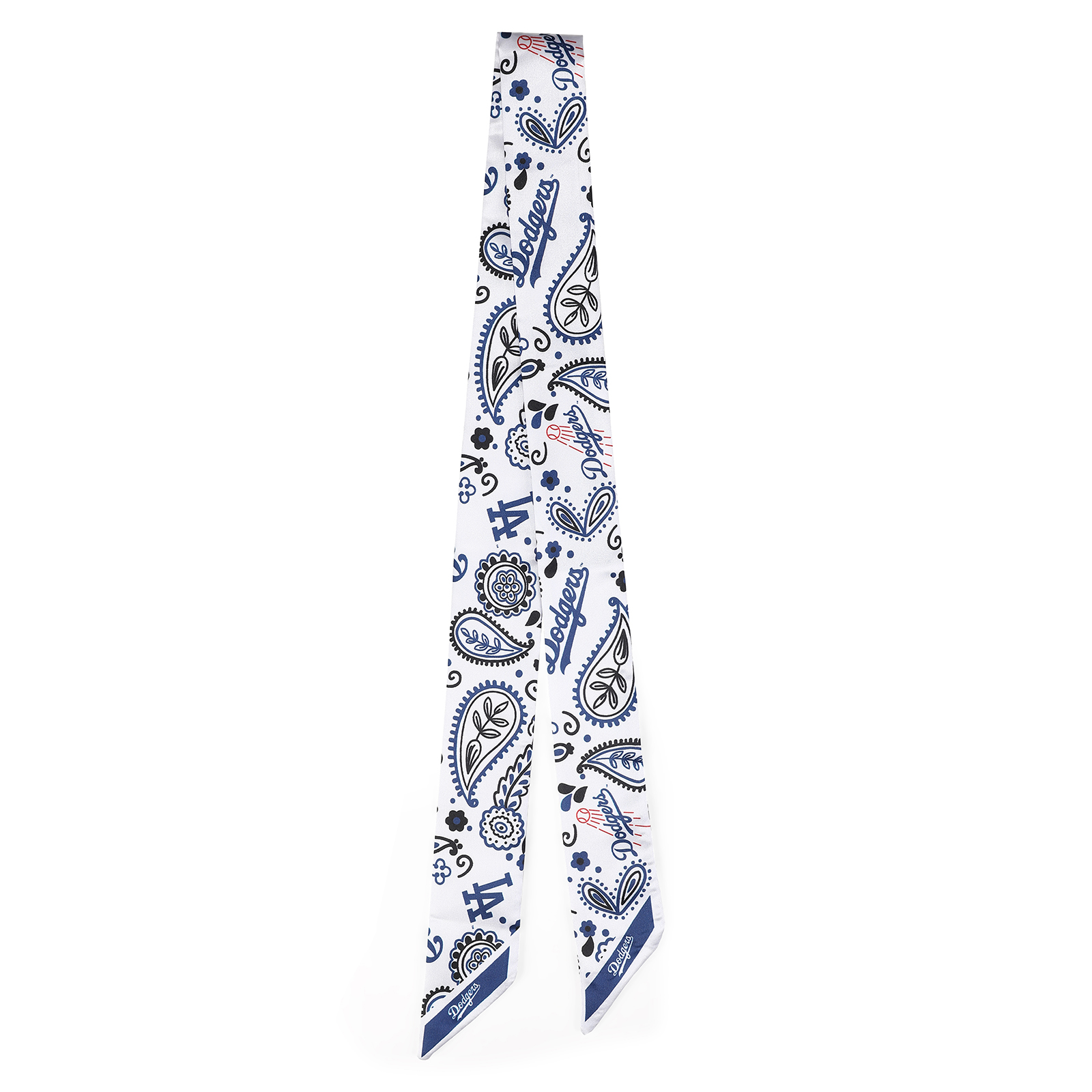 Women's Montana West  White Los Angeles Dodgers Bandana Bag Scarf