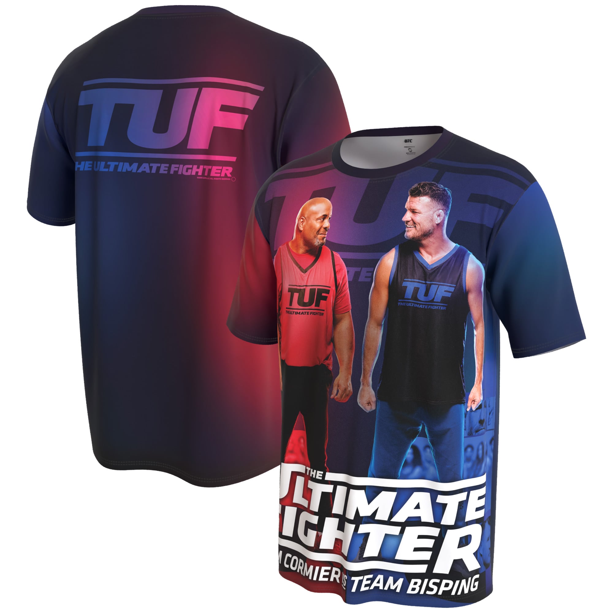 Men's ProSphere Black The Ultimate Fighter Team Cormier vs. Team Bisping Coaches T-Shirt