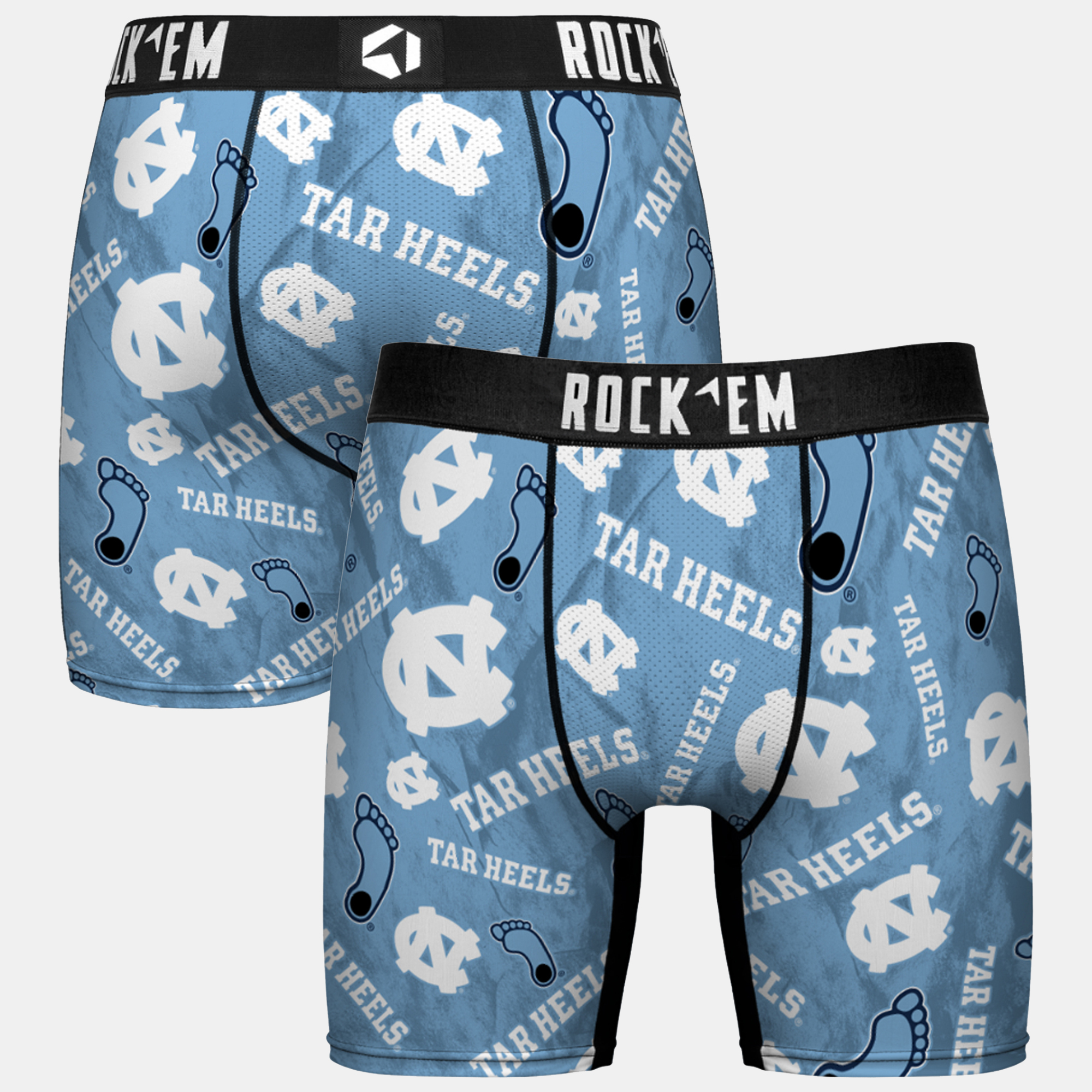 Youth Rock Em Carolina Blue North Carolina Tar Heels All Over Logo Boxer Briefs