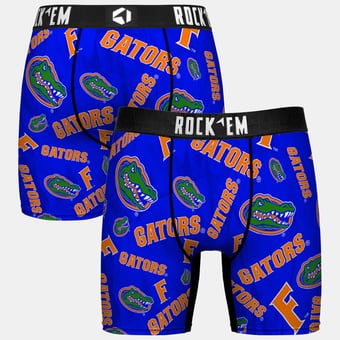 Youth Rock Em  Royal Florida Gators All Over Logo Boxer Briefs