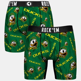 Youth Rock Em  Green Oregon Ducks All Over Logo Boxer Briefs