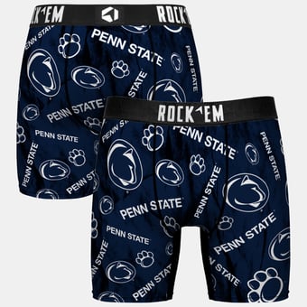 Youth Rock Em  Navy Penn State Nittany Lions All Over Logo Boxer Briefs