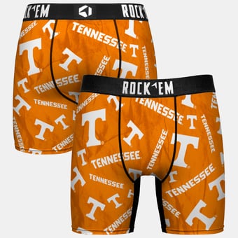 Youth Rock Em  Tennessee Orange Tennessee Volunteers All Over Logo Boxer Briefs