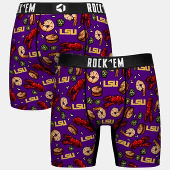 Youth Rock Em  Purple LSU Tigers Localized Boxer Briefs