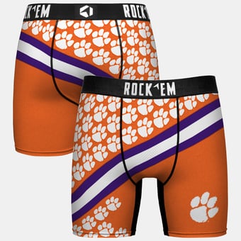 Youth Rock Em Socks Orange Clemson Tigers Localized Boxer Briefs