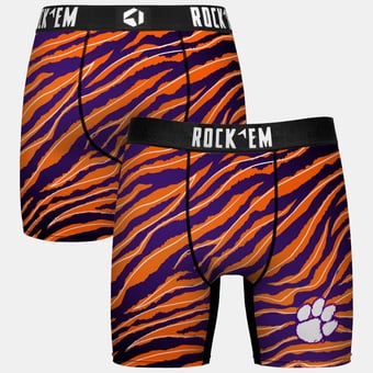 Youth Rock Em Socks Orange Clemson Tigers Localized Boxer Briefs