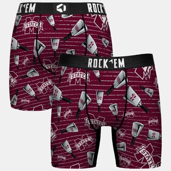Youth Rock Em  Maroon Mississippi State Bulldogs Localized Boxer Briefs