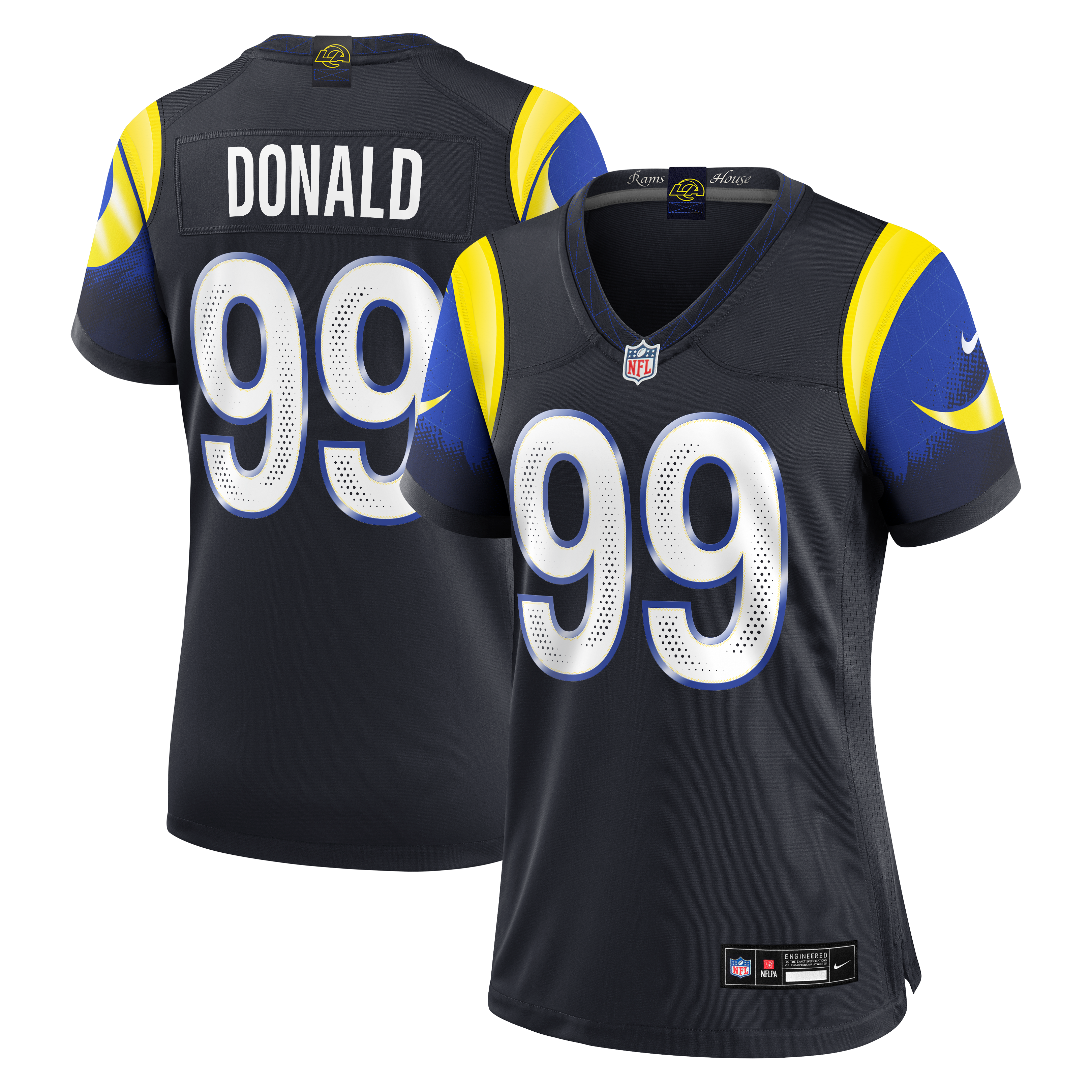 Women's Nike Aaron Donald Dark Blue Los Angeles Rams Rivalries Collection Game Jersey
