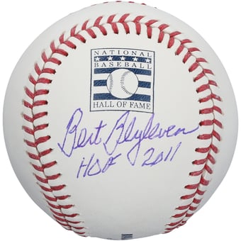 Bert Blyleven Minnesota Twins Autographed Hall of Fame Logo Baseball with "HOF 2011" Inscription