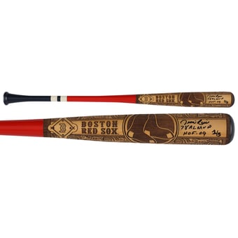 Jim Rice Boston Red Sox Autographed Pillbox Bat Company Mural Series Bat with Multiple Inscriptions