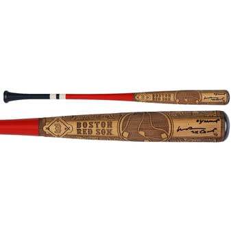 Manny Ramirez Boston Red Sox Autographed Pillbox Bat Company Mural Series Bat with Multiple Inscriptions
