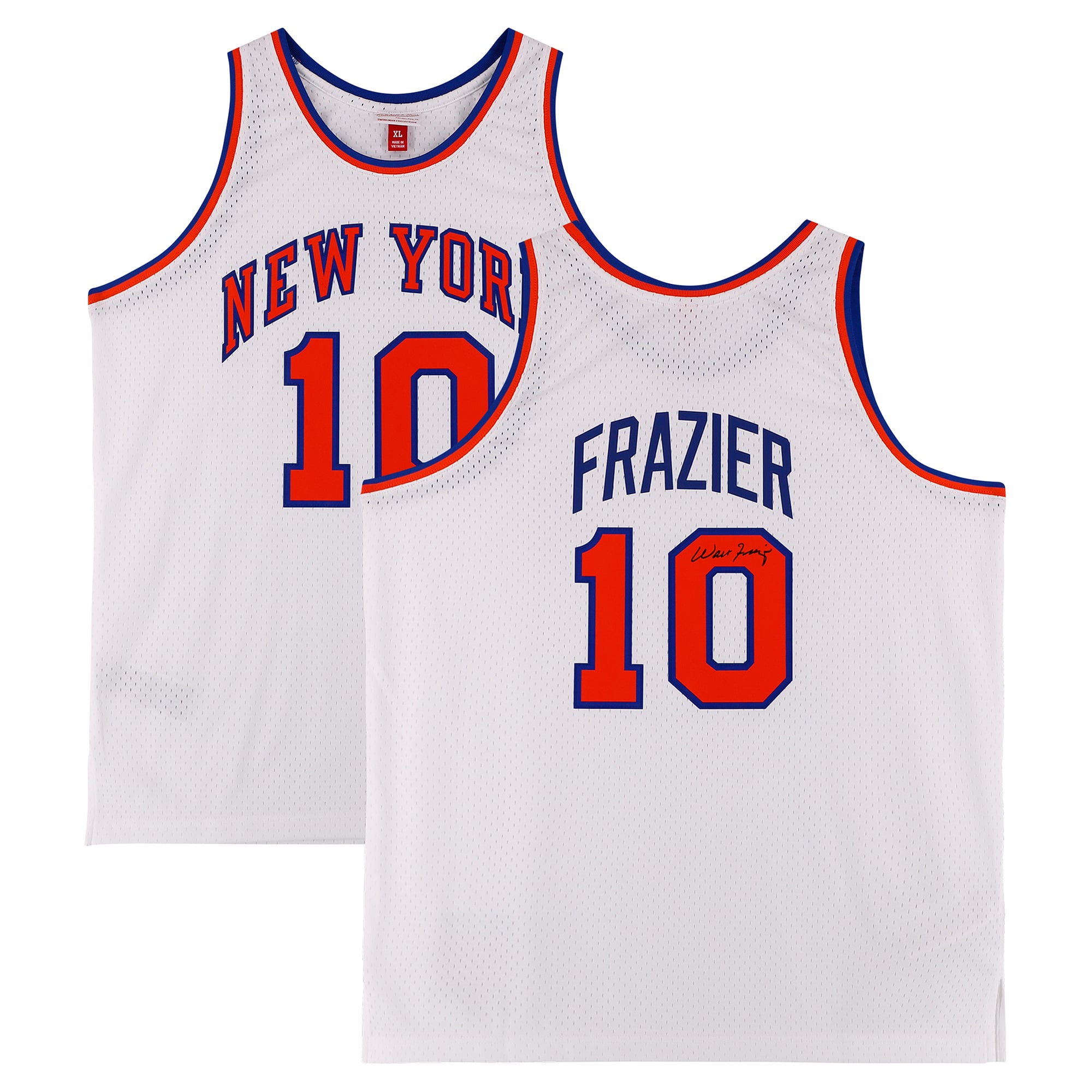 Walt Frazier New York Knicks Autographed White Mitchell & Ness 1969 Swingman Jersey