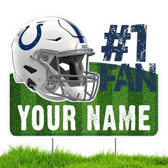 Indianapolis Colts #1 Fan Personalized Lawn Sign