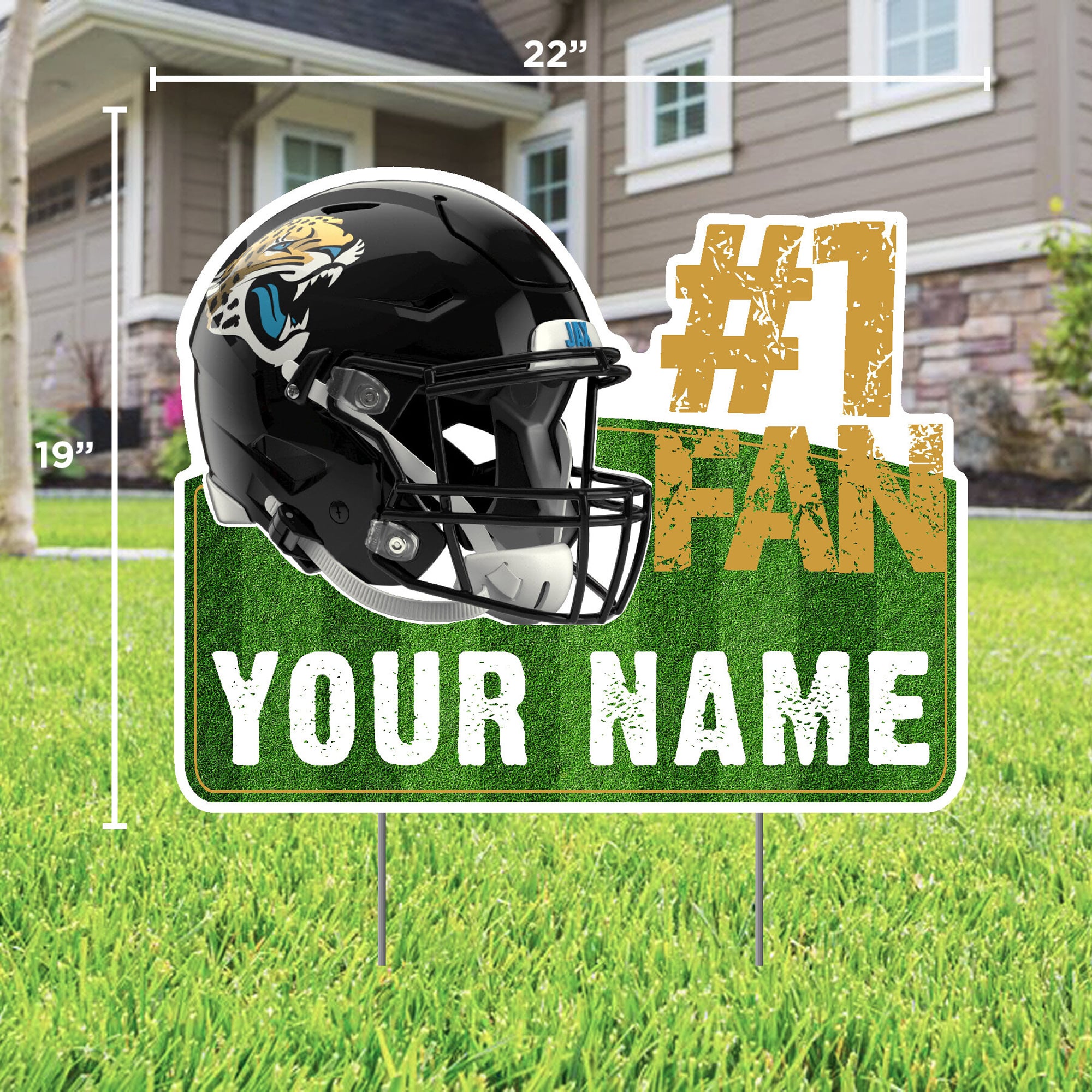 Jacksonville Jaguars #1 Fan Personalized Lawn Sign