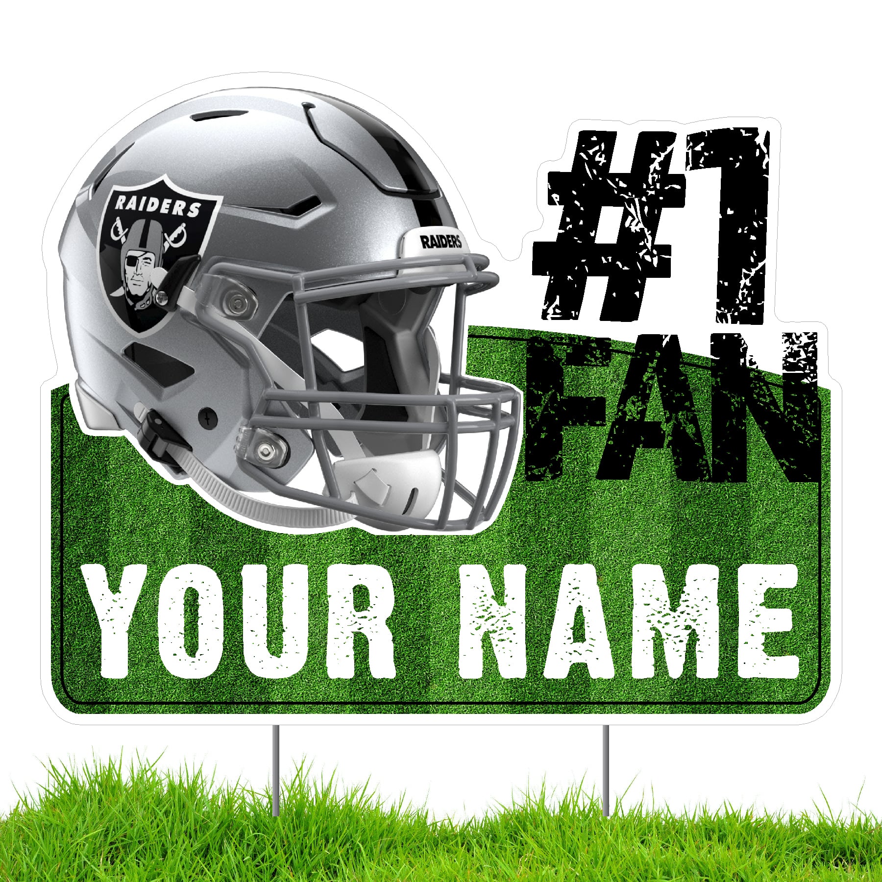 Las Vegas Raiders #1 Fan Personalized Lawn Sign