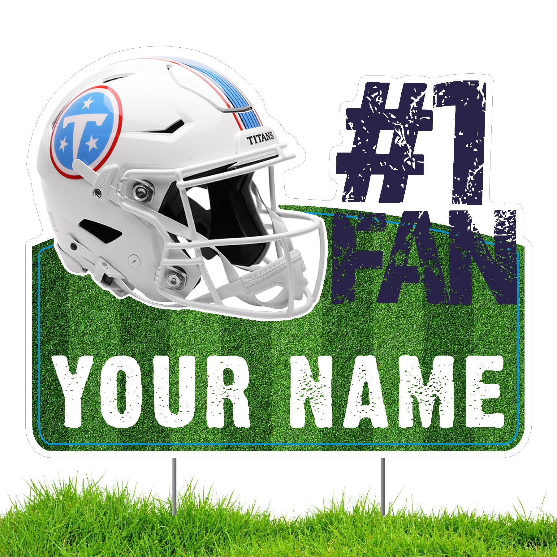 Tennessee Titans #1 Fan Personalized Lawn Sign