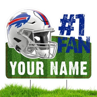 Buffalo Bills #1 Fan Personalized Lawn Sign