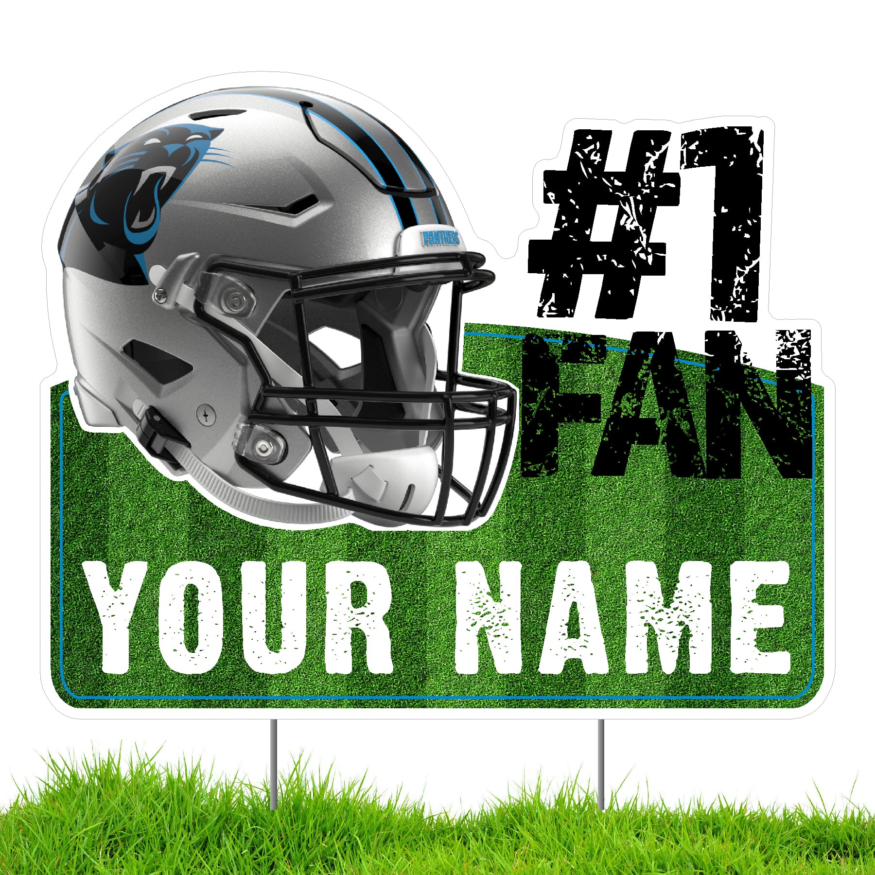 Carolina Panthers #1 Fan Personalized Lawn Sign Carolina Panthers #1 Fan Personalized Lawn Sign