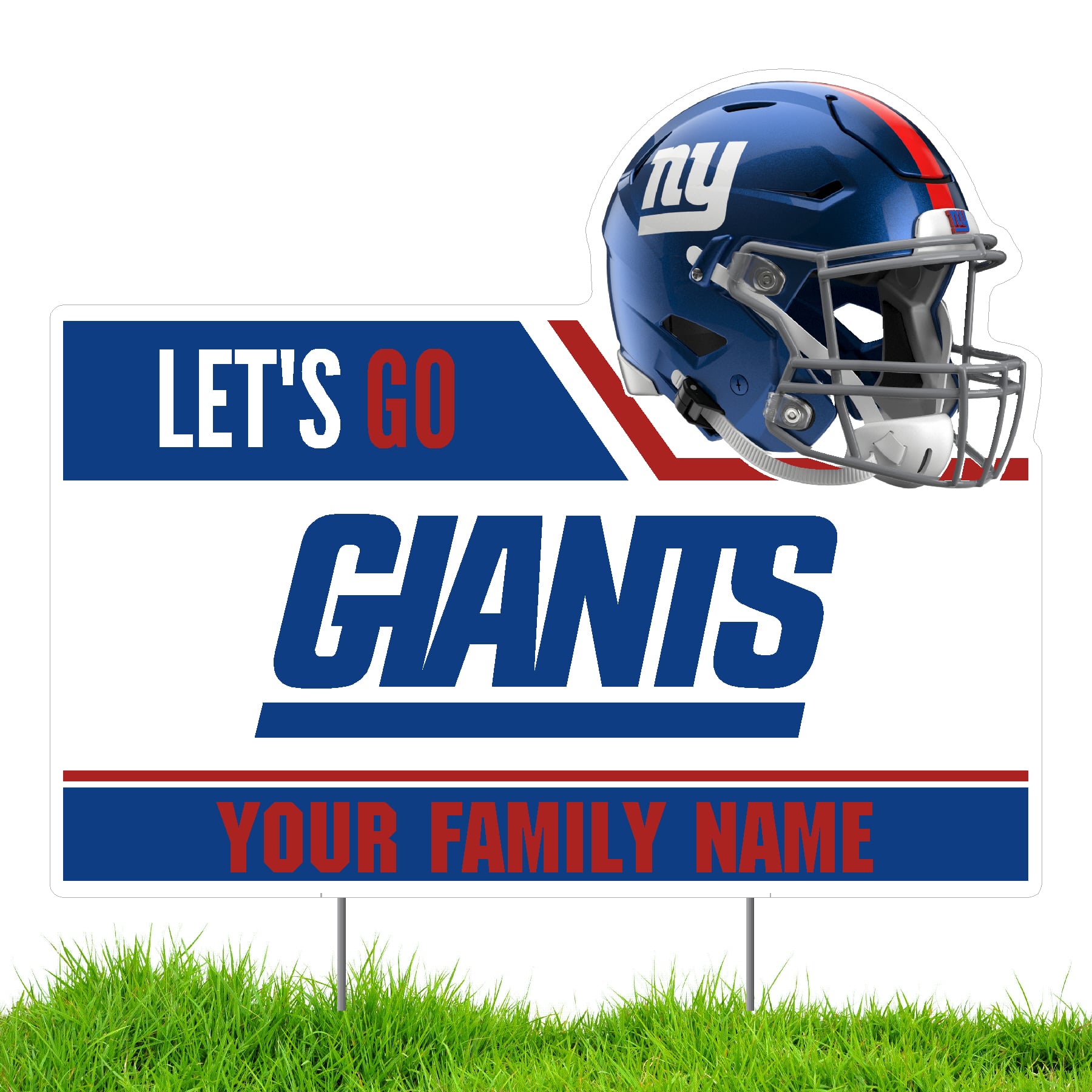 New York Giants Let's Go Personalized Lawn Sign