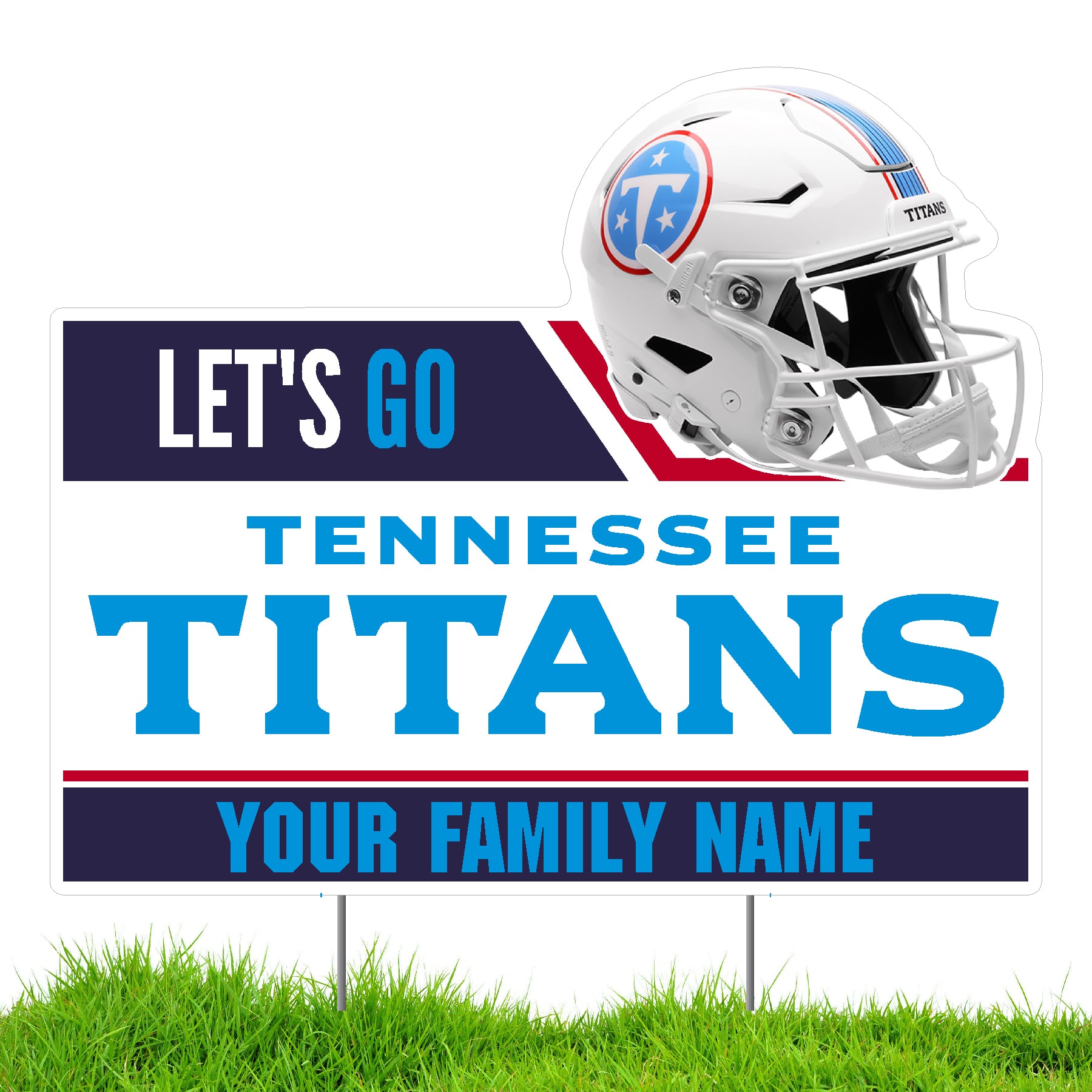 Tennessee Titans Let's Go Personalized Lawn Sign