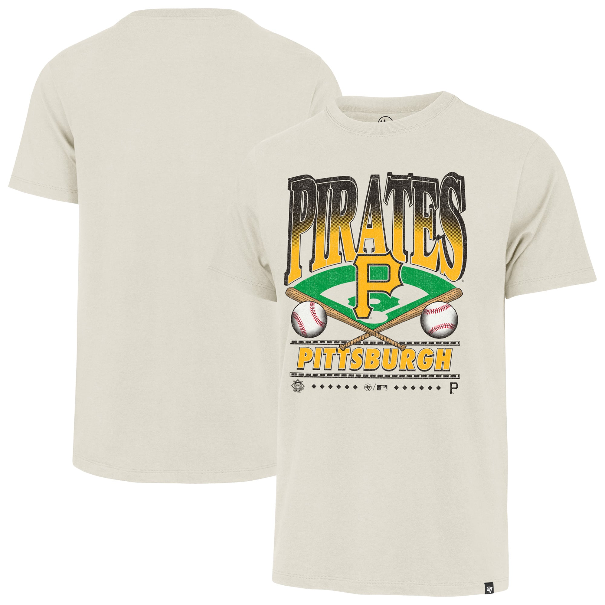 Men's '47  Tan Pittsburgh Pirates Big & Tall Straight Shot T-Shirt