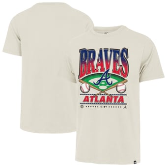 Men's '47  Tan Atlanta Braves Big & Tall Straight Shot T-Shirt