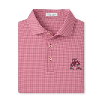 Men's Peter Millar  Cardinal Arkansas Razorbacks Border Performance Jersey Polo