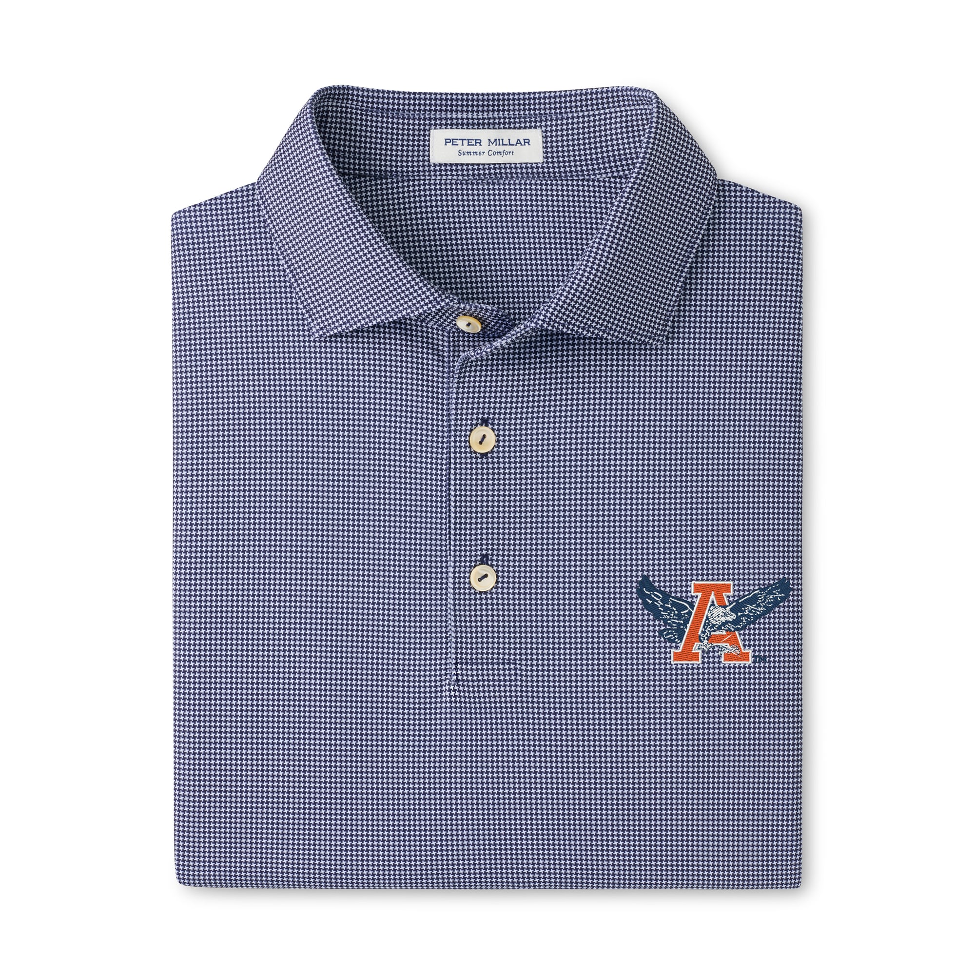 Men's Peter Millar  Navy Auburn Tigers Border Performance Jersey Polo