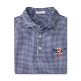 Men's Peter Millar  Navy Auburn Tigers Border Performance Jersey Polo