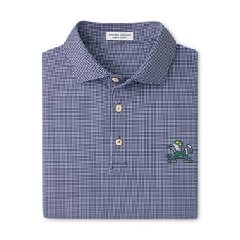 Men's Peter Millar  Navy Notre Dame Fighting Irish Border Performance Jersey Polo