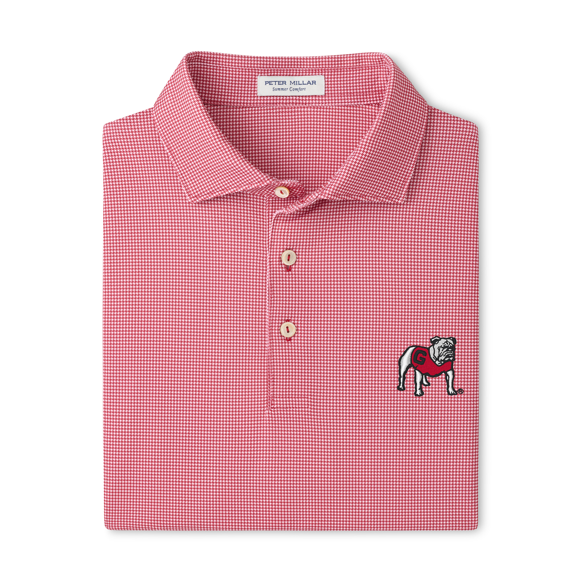 Men's Peter Millar  Red Georgia Bulldogs Border Performance Jersey Polo