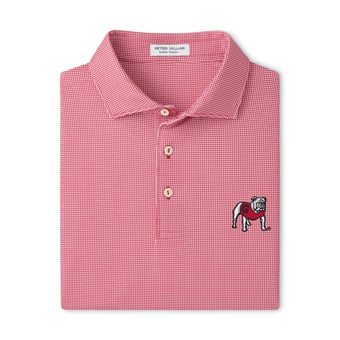 Men's Peter Millar  Red Georgia Bulldogs Border Performance Jersey Polo