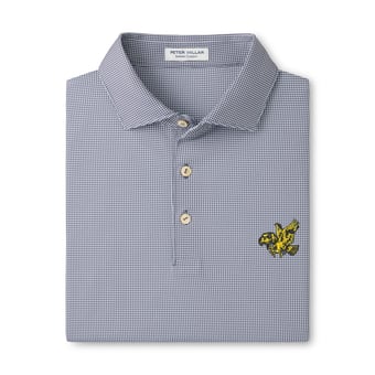Men's Peter Millar  Gray Iowa Hawkeyes Border Performance Jersey Polo