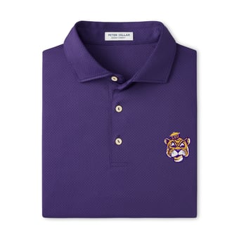 Men's Peter Millar  Purple LSU Tigers Hugo Performance Jersey Polo