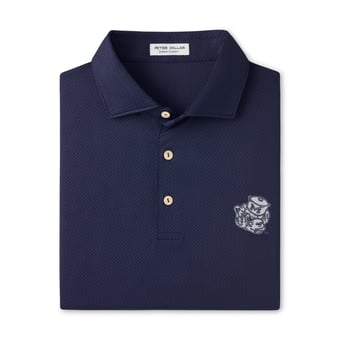 Men's Peter Millar  Navy Michigan Wolverines Hugo Performance Jersey Polo